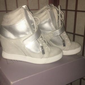 Jeniffer Lopez Fontaines Zippered Wedge Sneakers